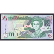 Восточные Карибы 5 долларов 2008г.